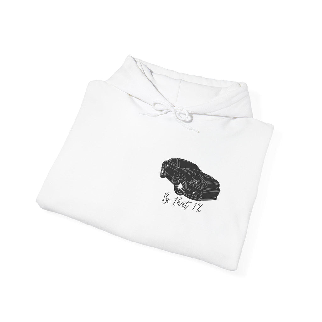 Black Car Sketch Hoodie | Minimal Vintage Muscle Car Illustration