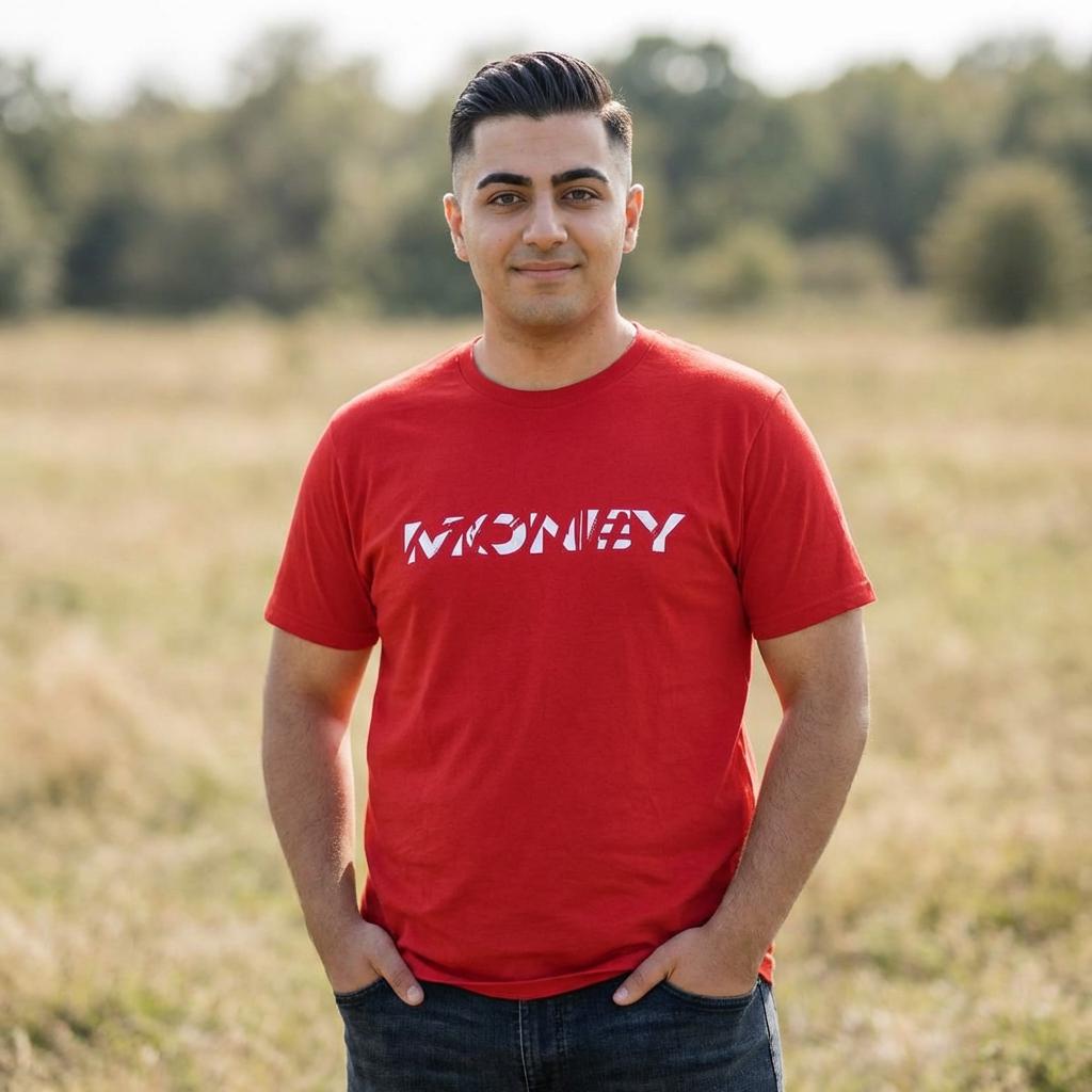 Money stencil logo Tee | Black graphic shirt