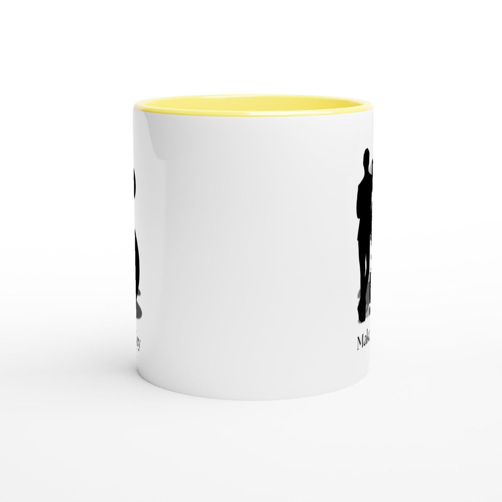 White 11oz Ceramic Mug with Color Inside