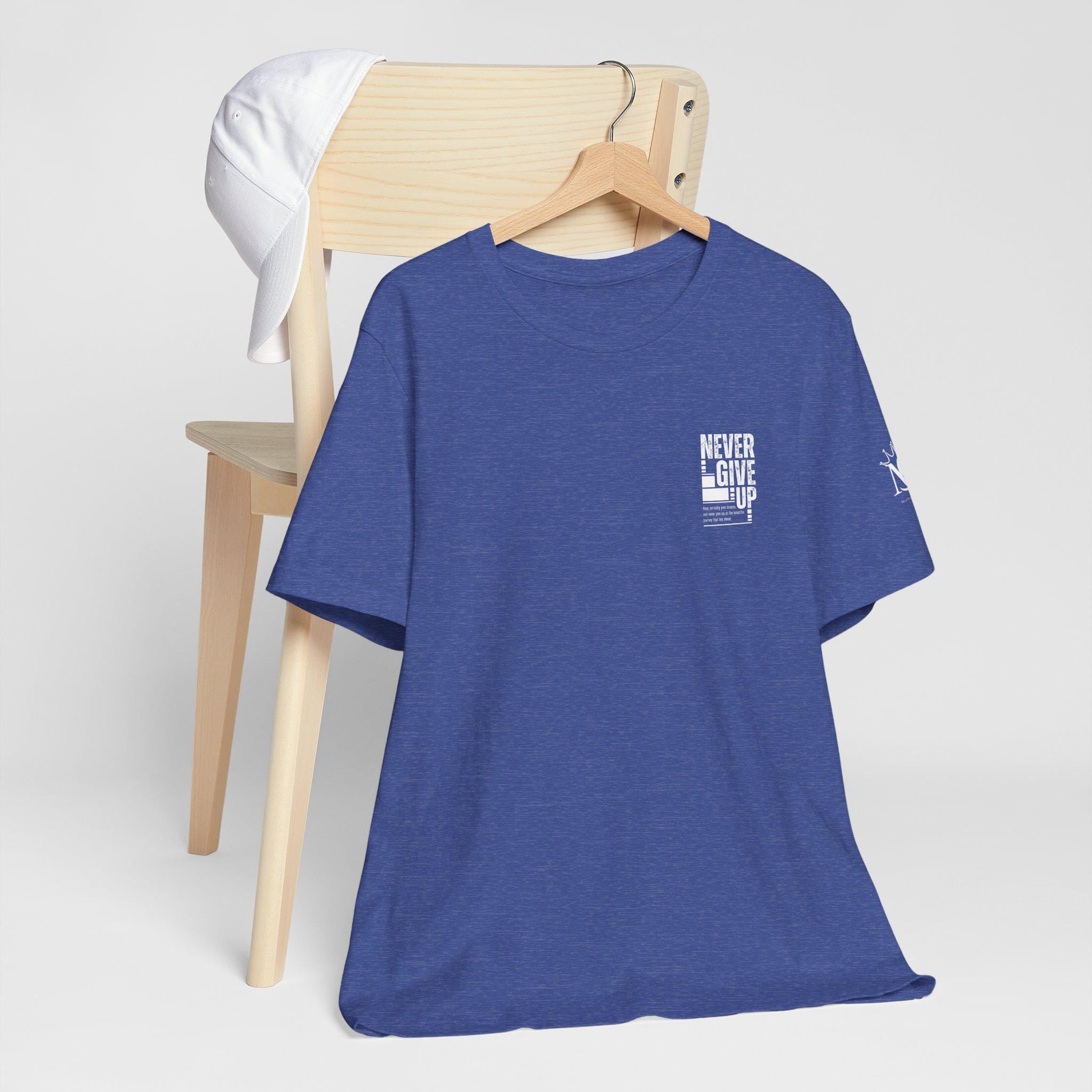 Never Give Up Typography T-Shirt | Motivational Chest Print