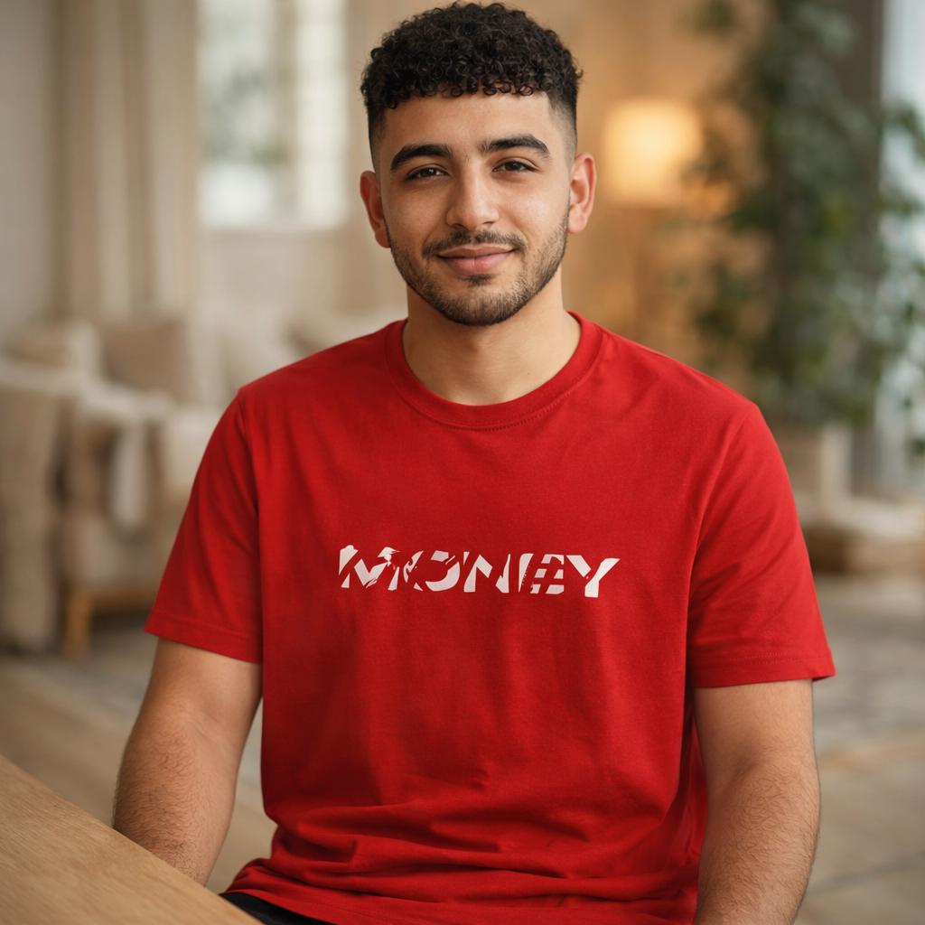 Money stencil logo Tee | Black graphic shirt