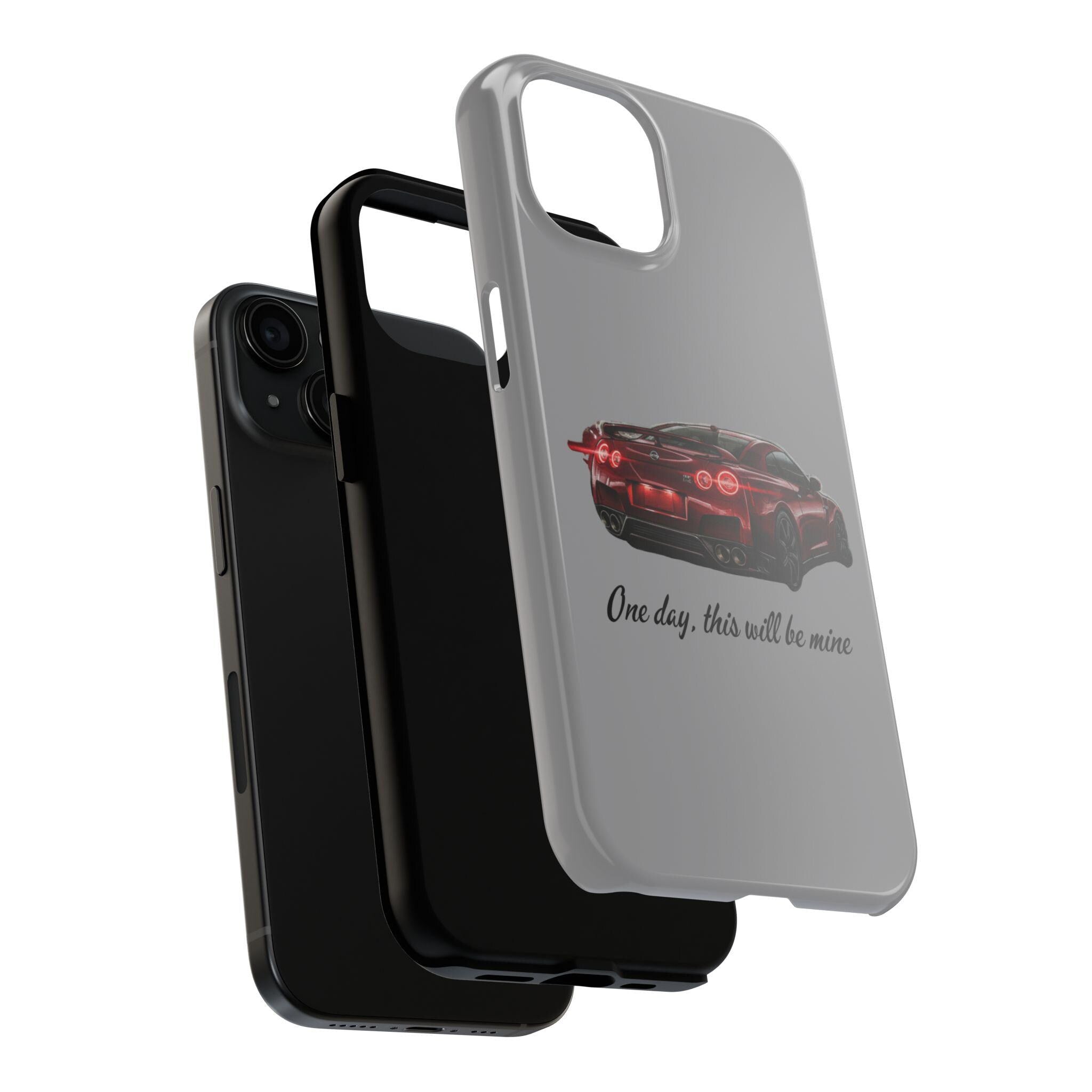 Red Sports Car illustration Tough Phone Case | 'One day, this will be mine'