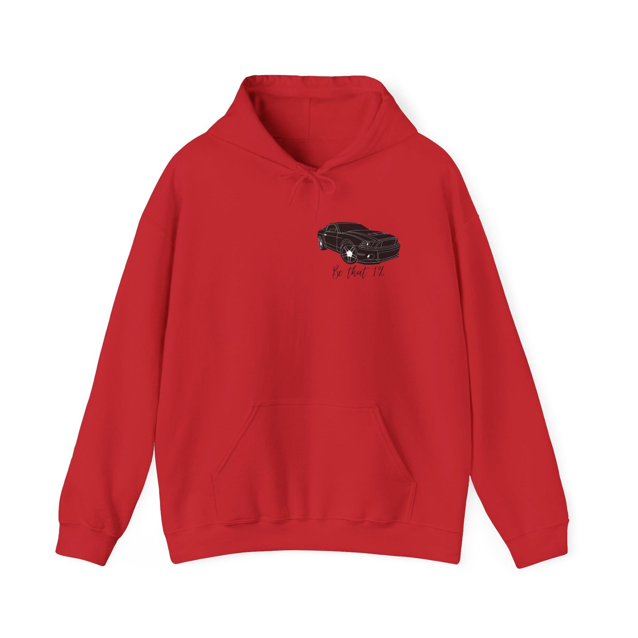 Black Car Sketch Hoodie | Minimal Vintage Muscle Car Illustration