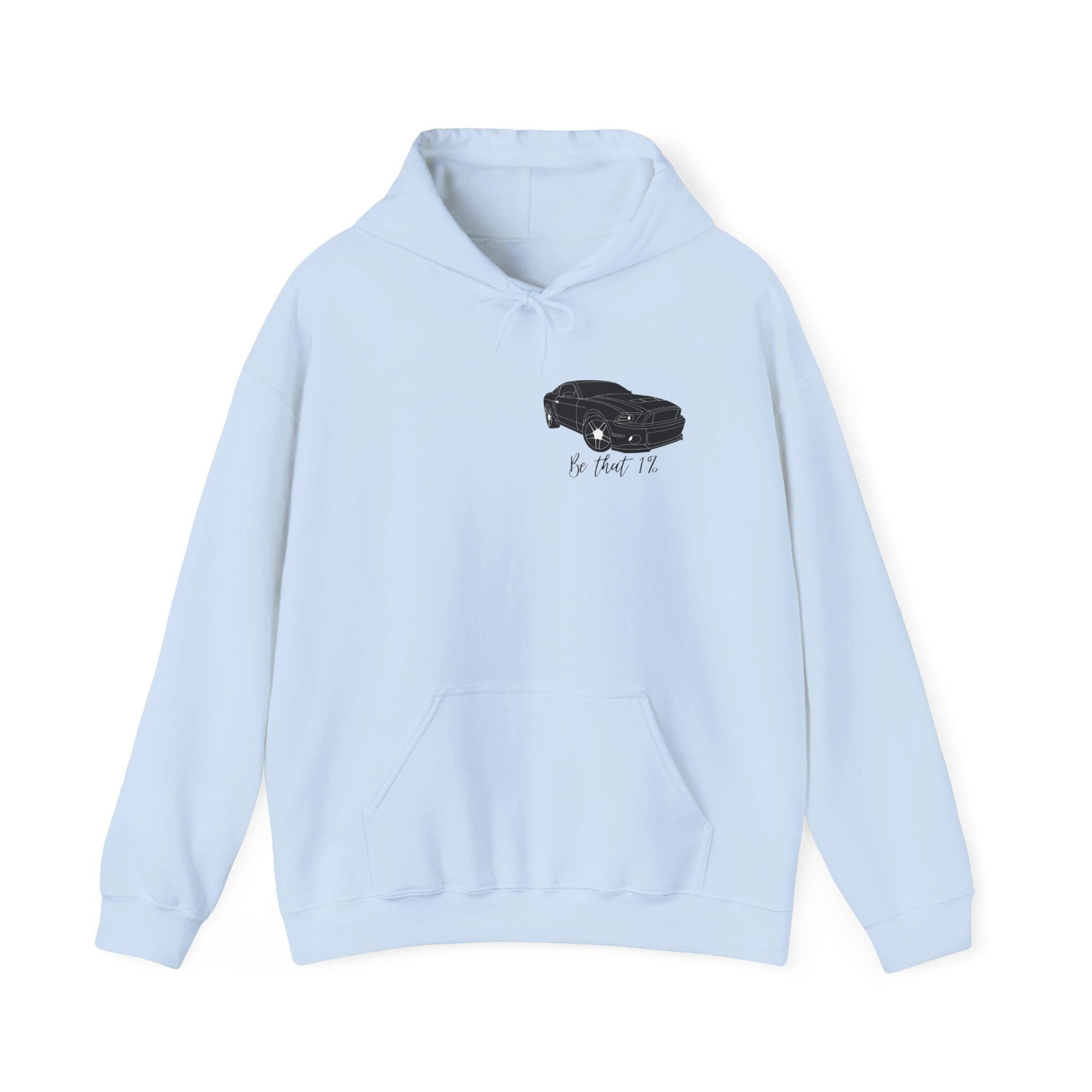 Black Car Sketch Hoodie | Minimal Vintage Muscle Car Illustration