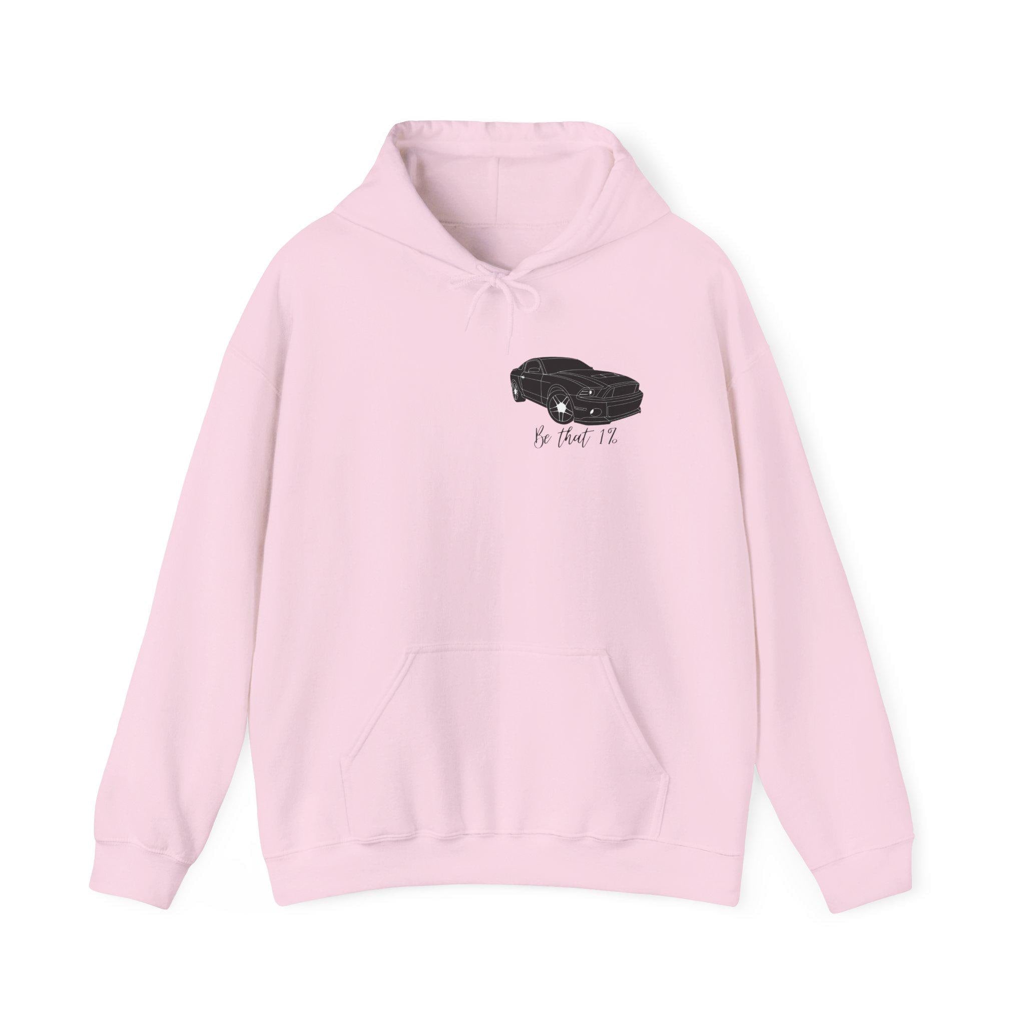 Black Car Sketch Hoodie | Minimal Vintage Muscle Car Illustration
