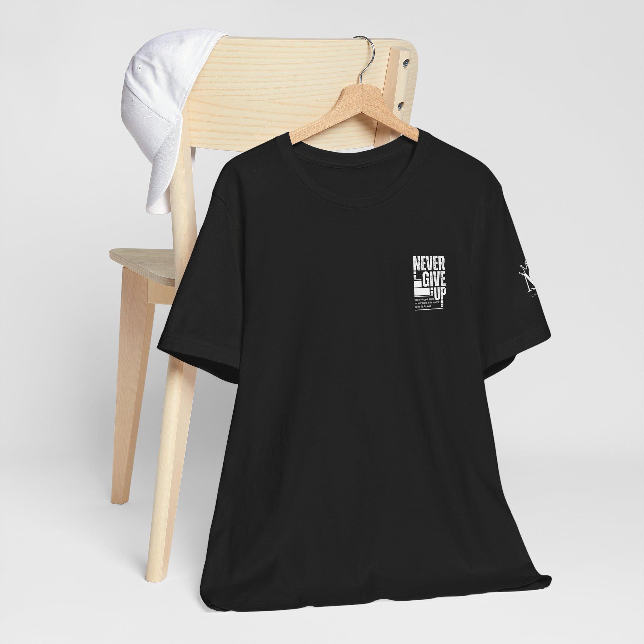 Never Give Up Typography T-Shirt | Motivational Chest Print
