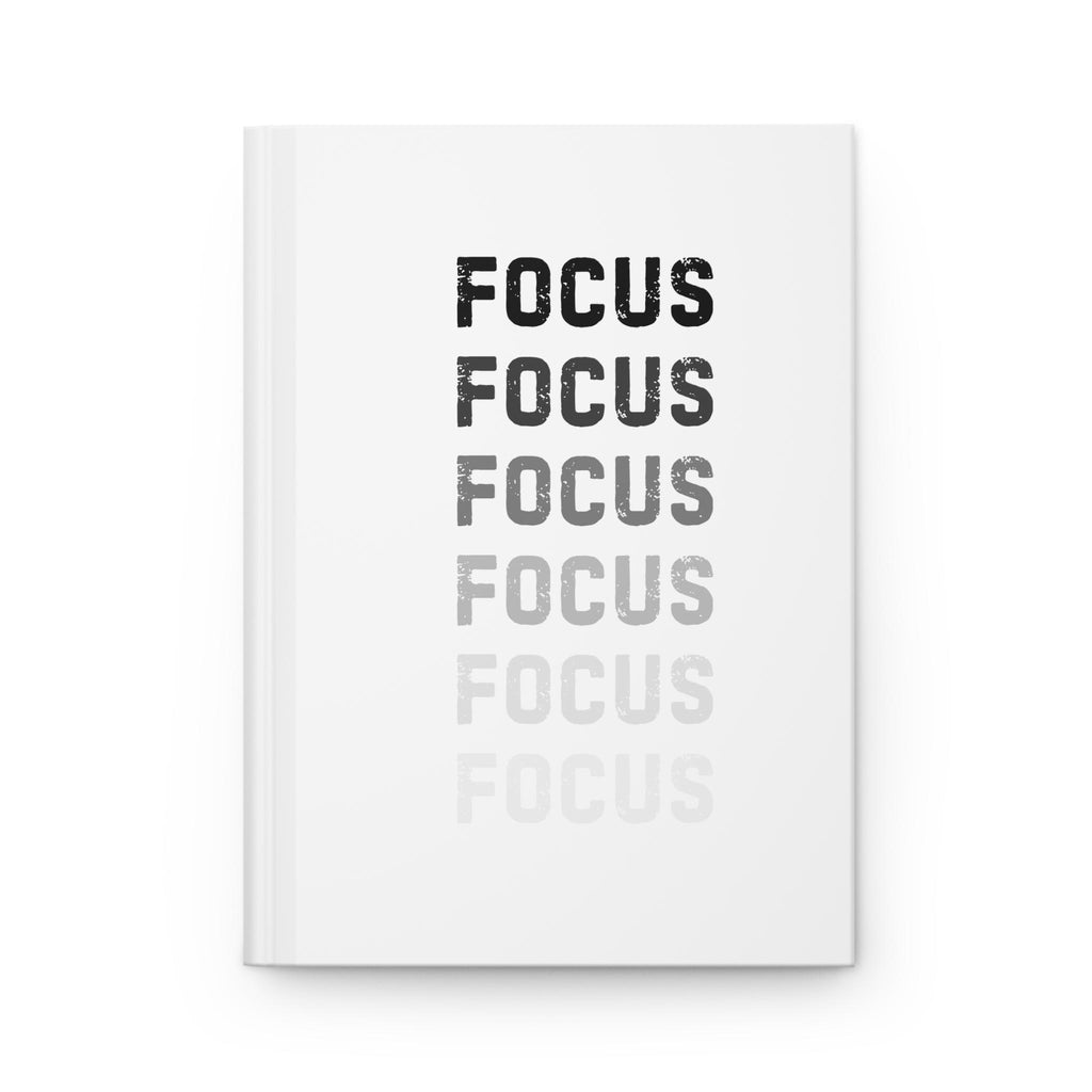 Focus Repeat Hardcover Journal | Minimal Motivational Notebook