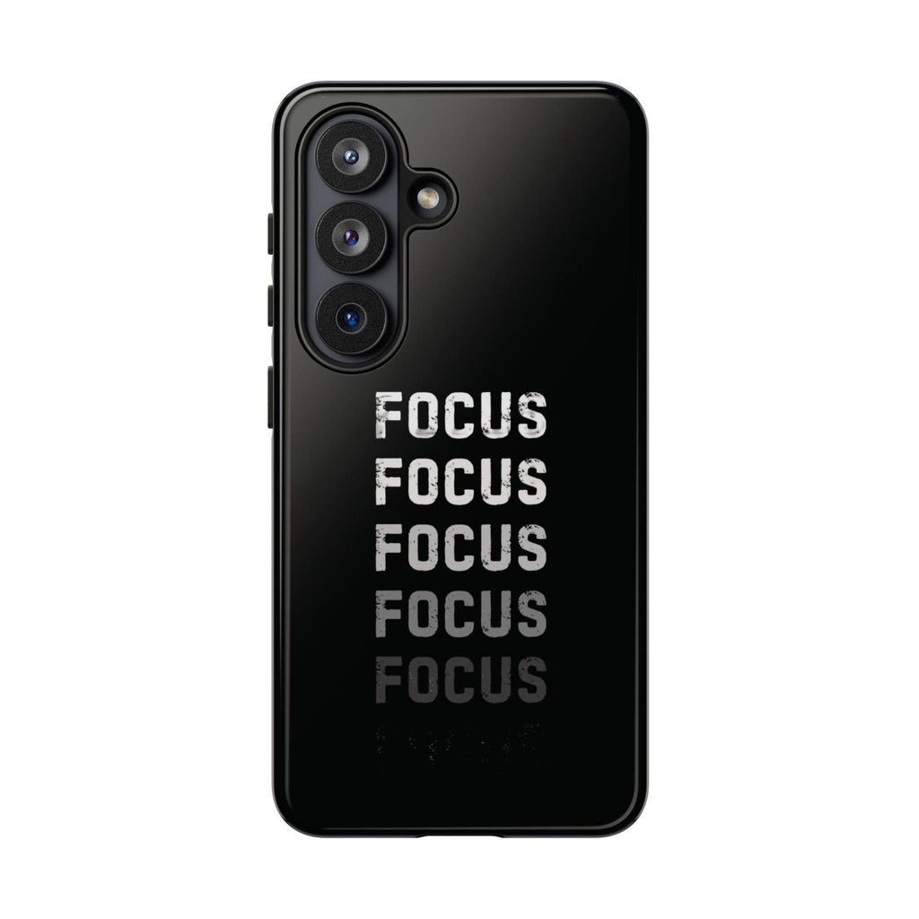 FOCUS repeated text phone case | motivational typography iPhone case