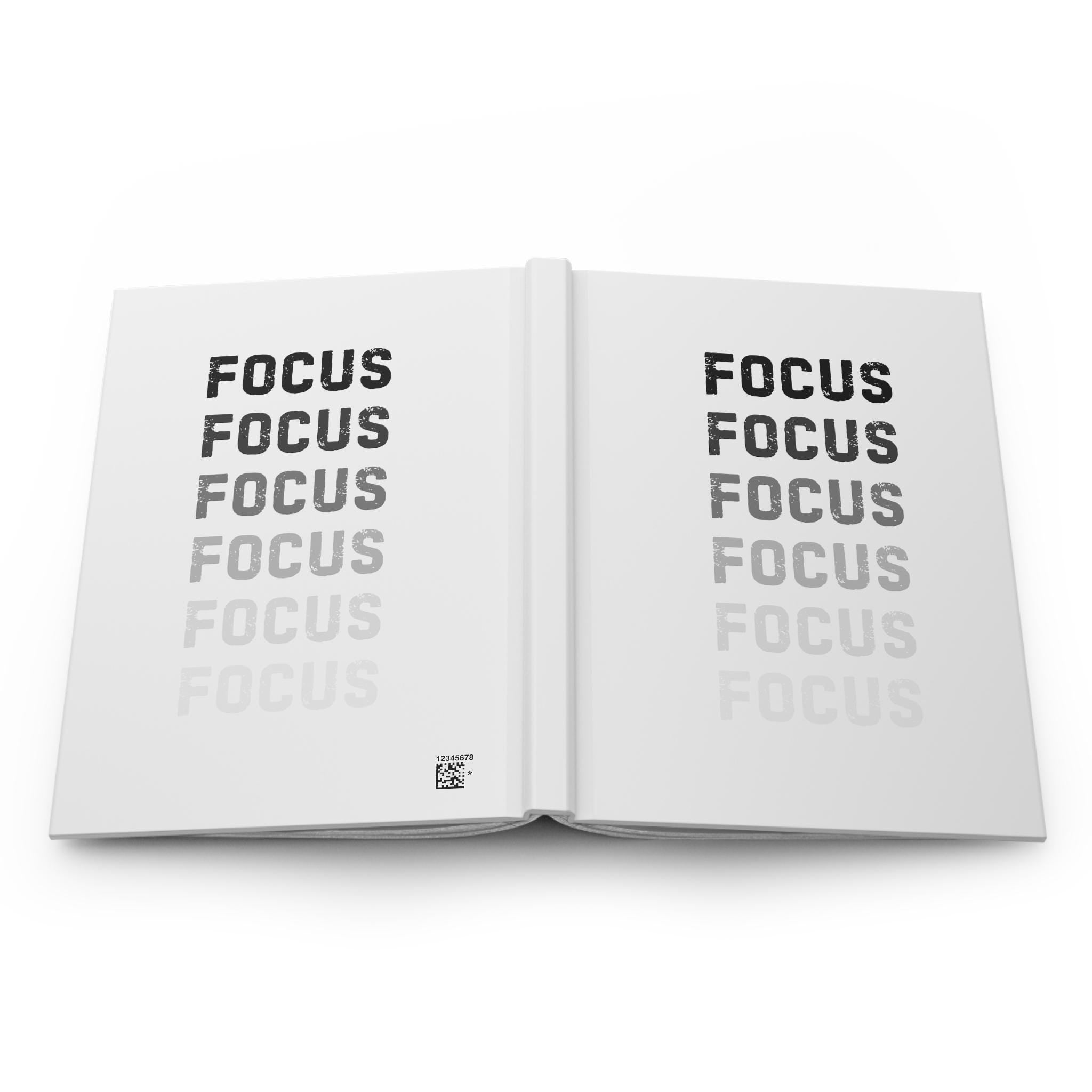 Focus Repeat Hardcover Journal | Minimal Motivational Notebook
