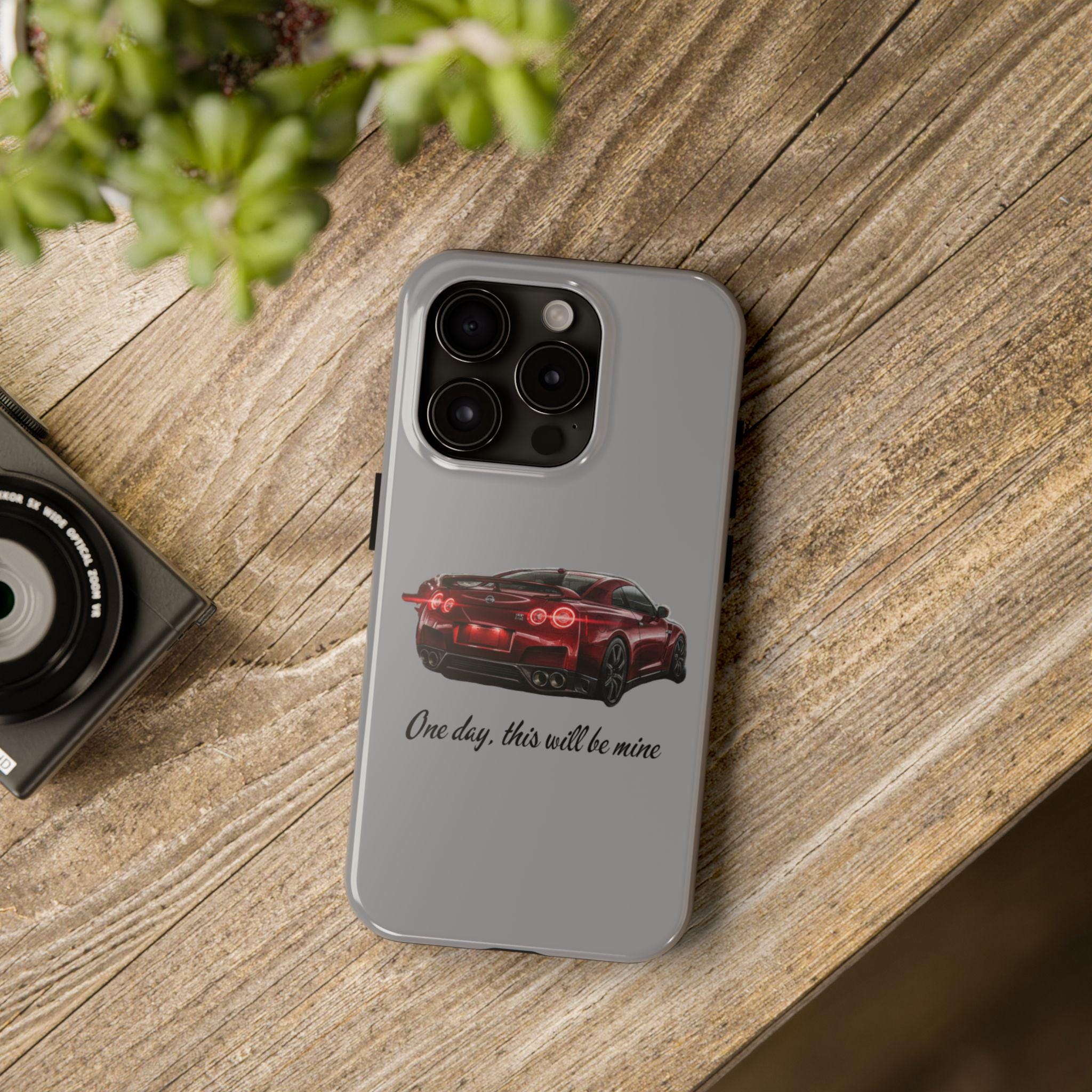 Red Sports Car illustration Tough Phone Case | 'One day, this will be mine'