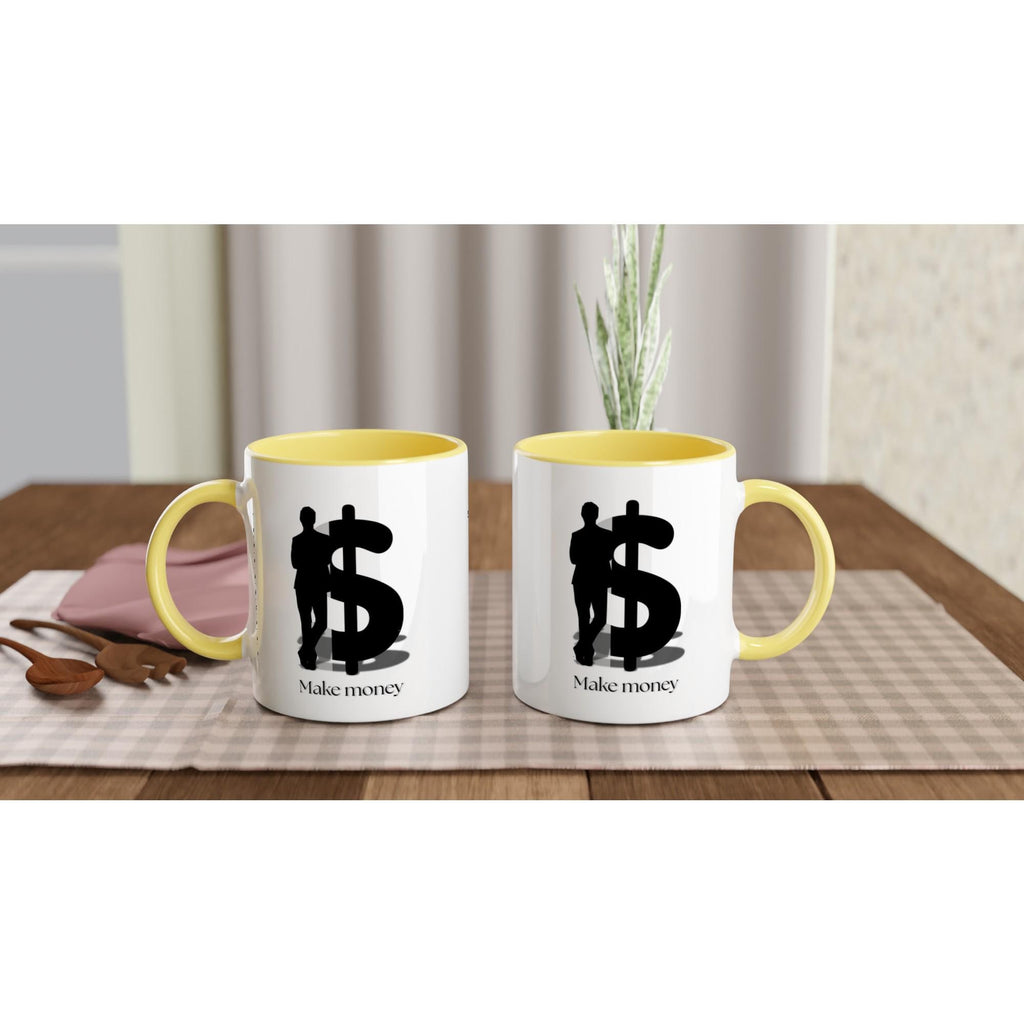 White 11oz Ceramic Mug with Color Inside