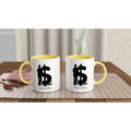 White 11oz Ceramic Mug with Color Inside