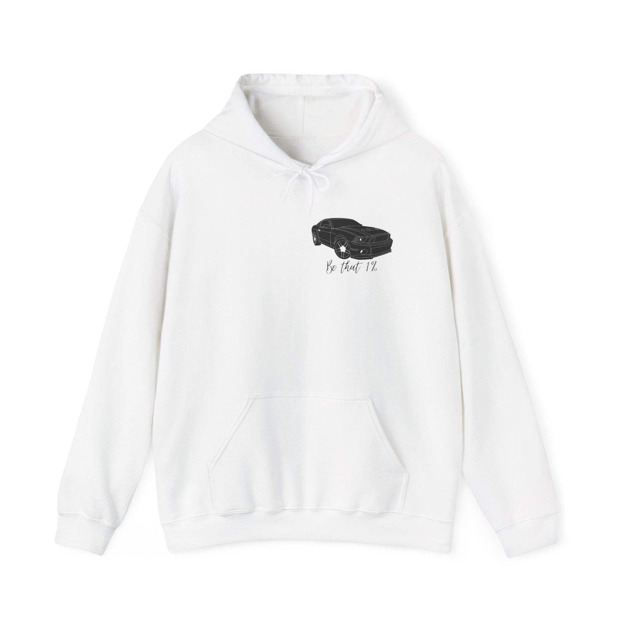 Black Car Sketch Hoodie | Minimal Vintage Muscle Car Illustration