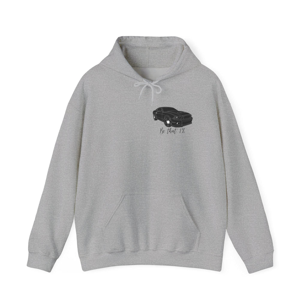 Black Car Sketch Hoodie | Minimal Vintage Muscle Car Illustration