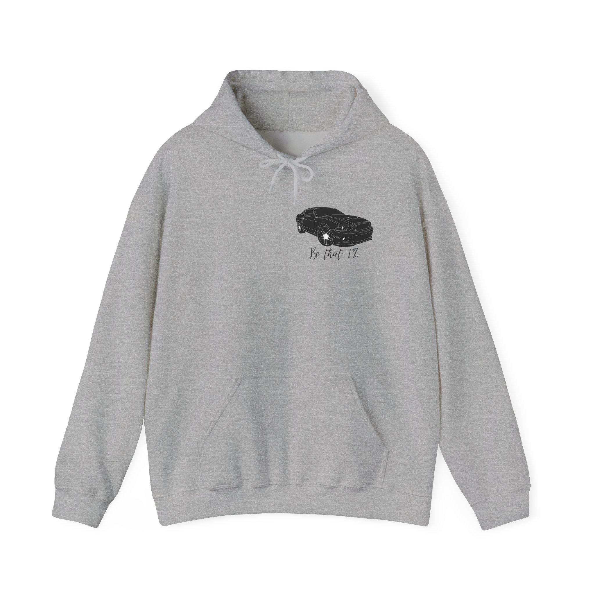 Black Car Sketch Hoodie | Minimal Vintage Muscle Car Illustration