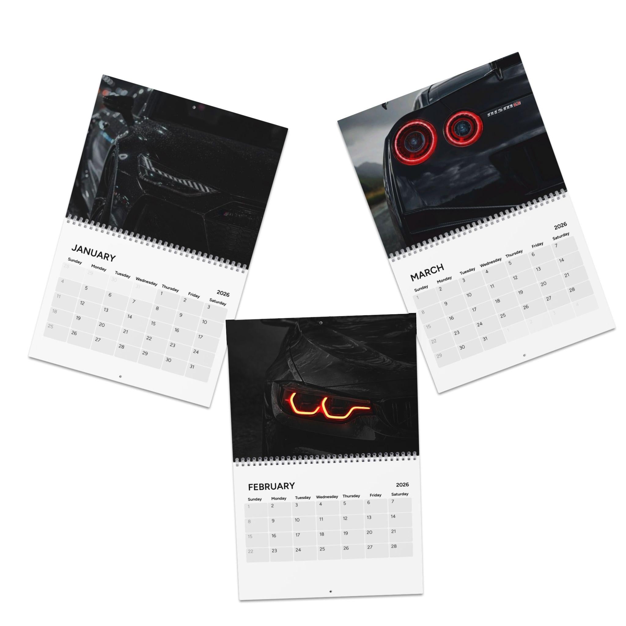 Motivational Luxury Car Photo Calendar 2026 | Wall Calendar