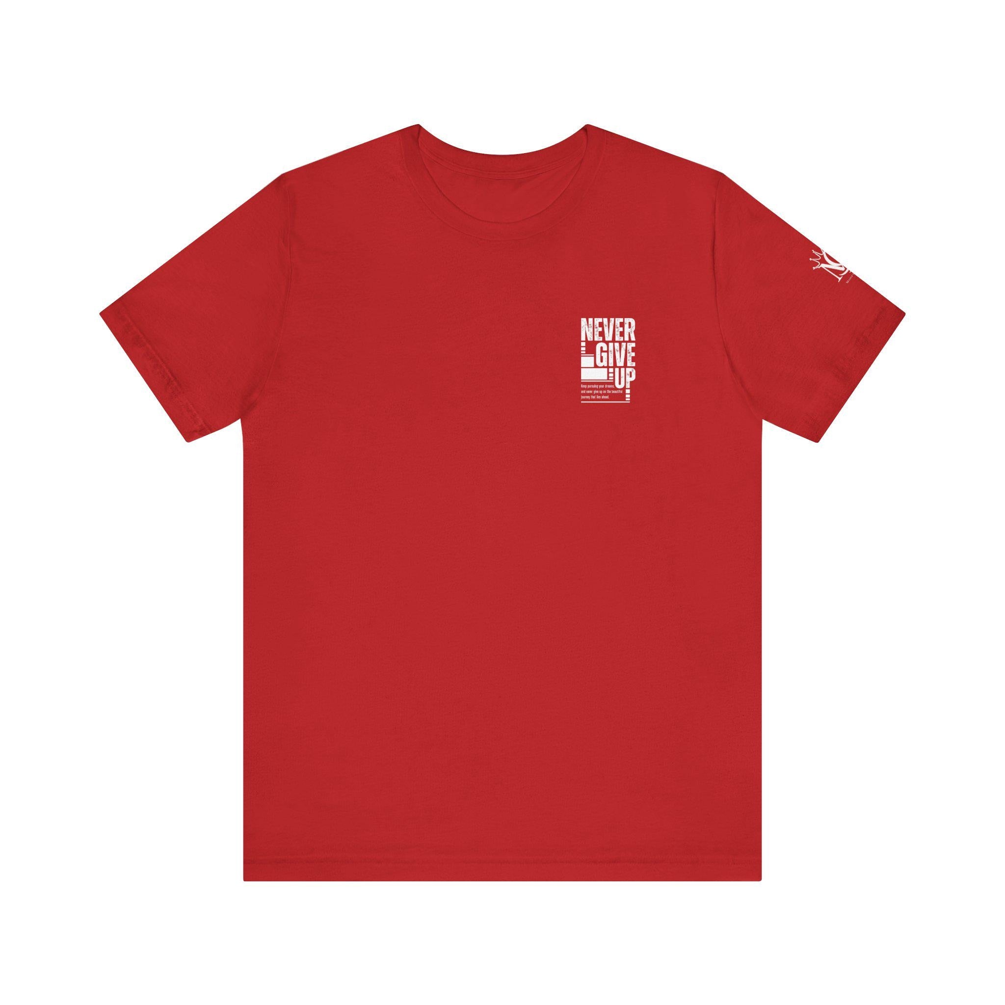 Never Give Up Typography T-Shirt | Motivational Chest Print