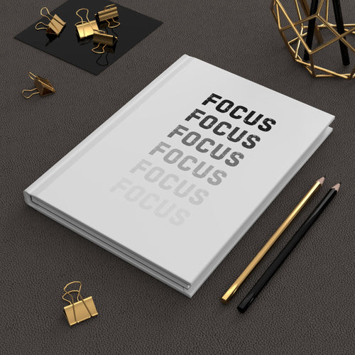 Focus Repeat Hardcover Journal | Minimal Motivational Notebook