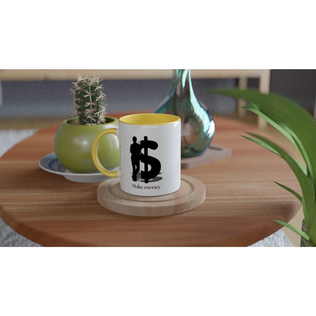 White 11oz Ceramic Mug with Color Inside