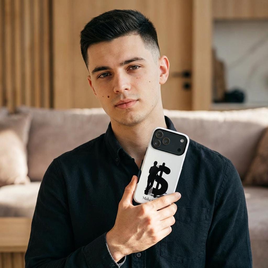 Make Money Silhouette Dollar Sign Phone Case | Business Motif Protective Cover