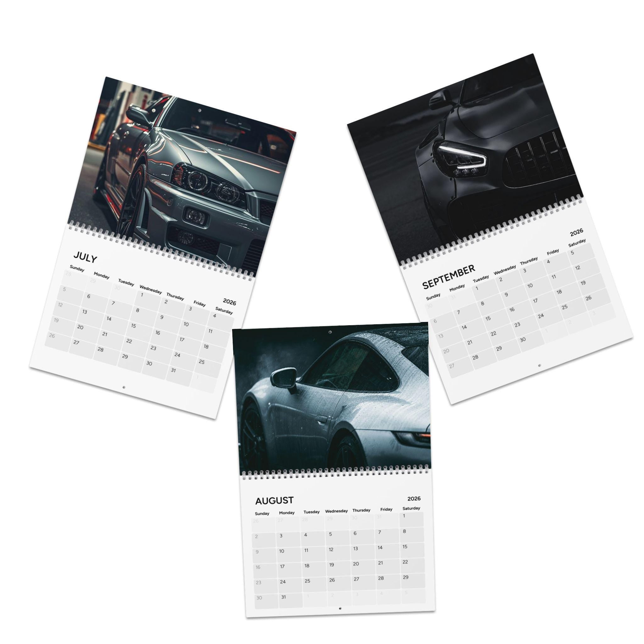 Motivational Luxury Car Photo Calendar 2026 | Wall Calendar