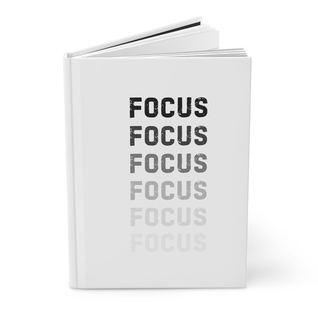 Focus Repeat Hardcover Journal | Minimal Motivational Notebook