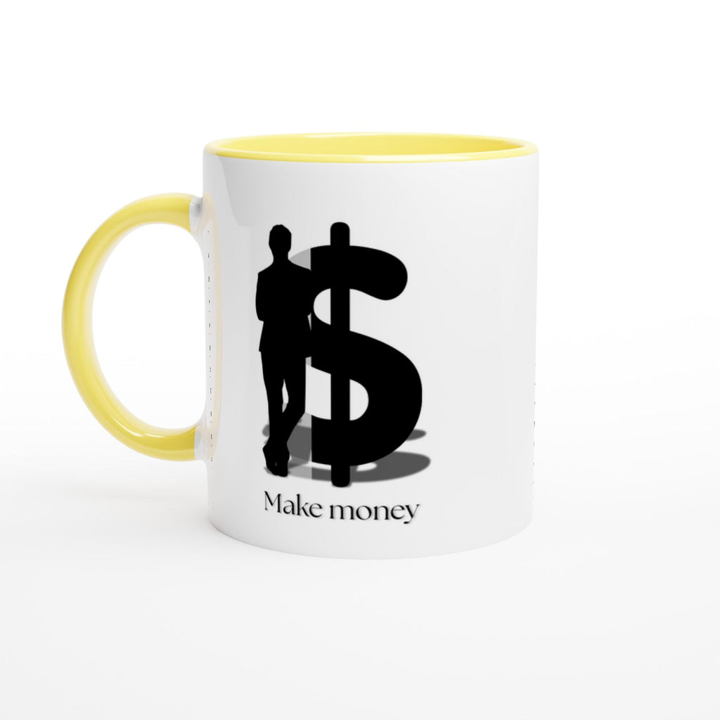 White 11oz Ceramic Mug with Color Inside