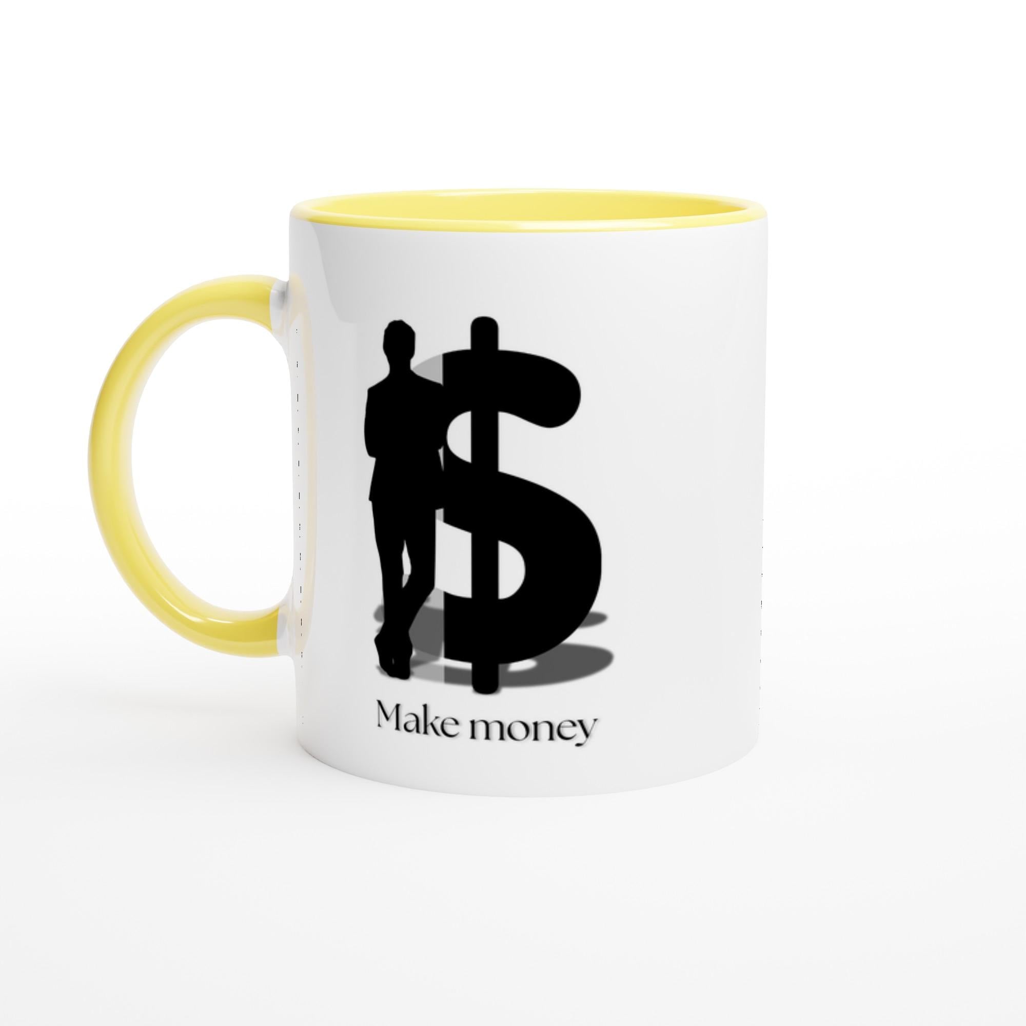White 11oz Ceramic Mug with Color Inside