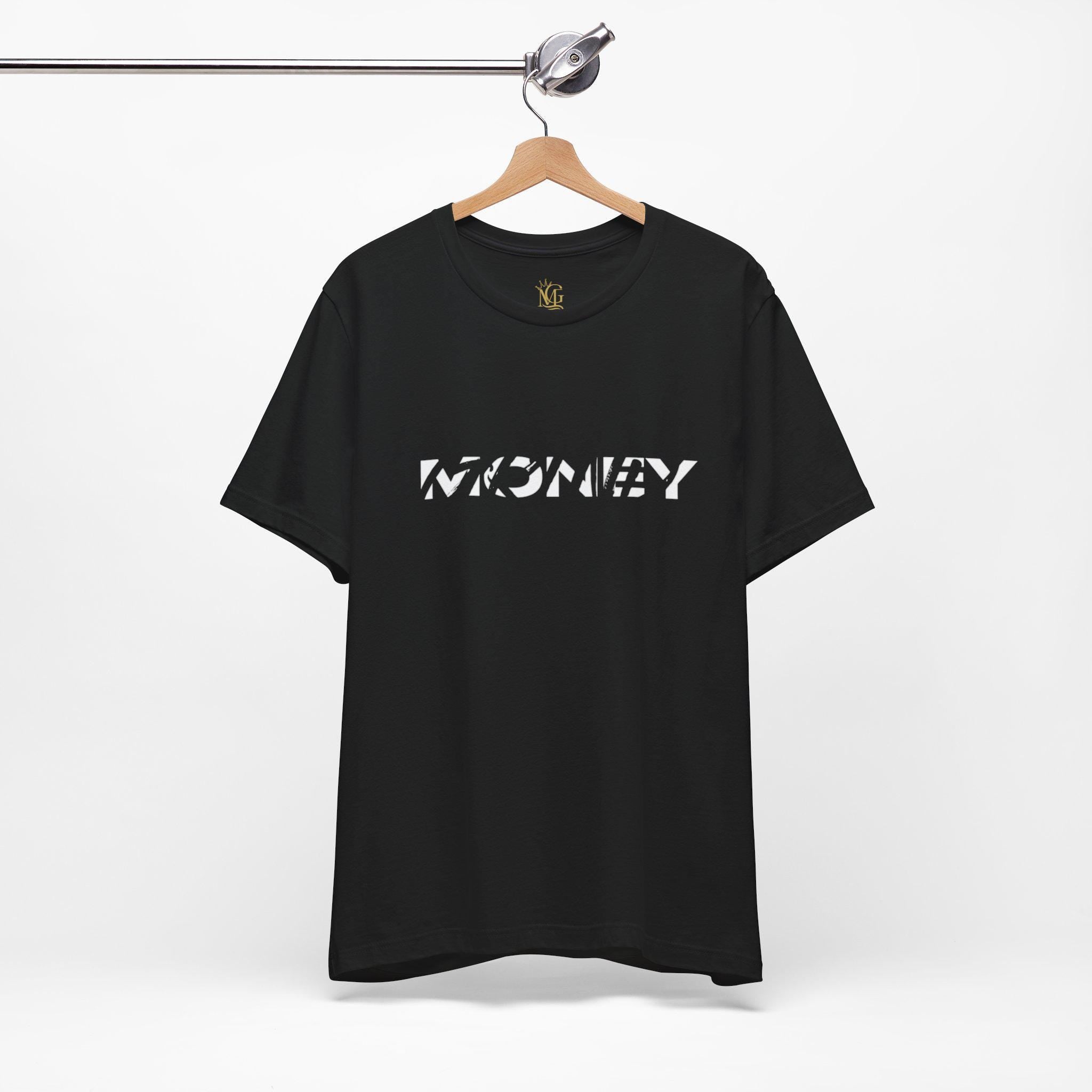 Money stencil logo Tee | Black graphic shirt