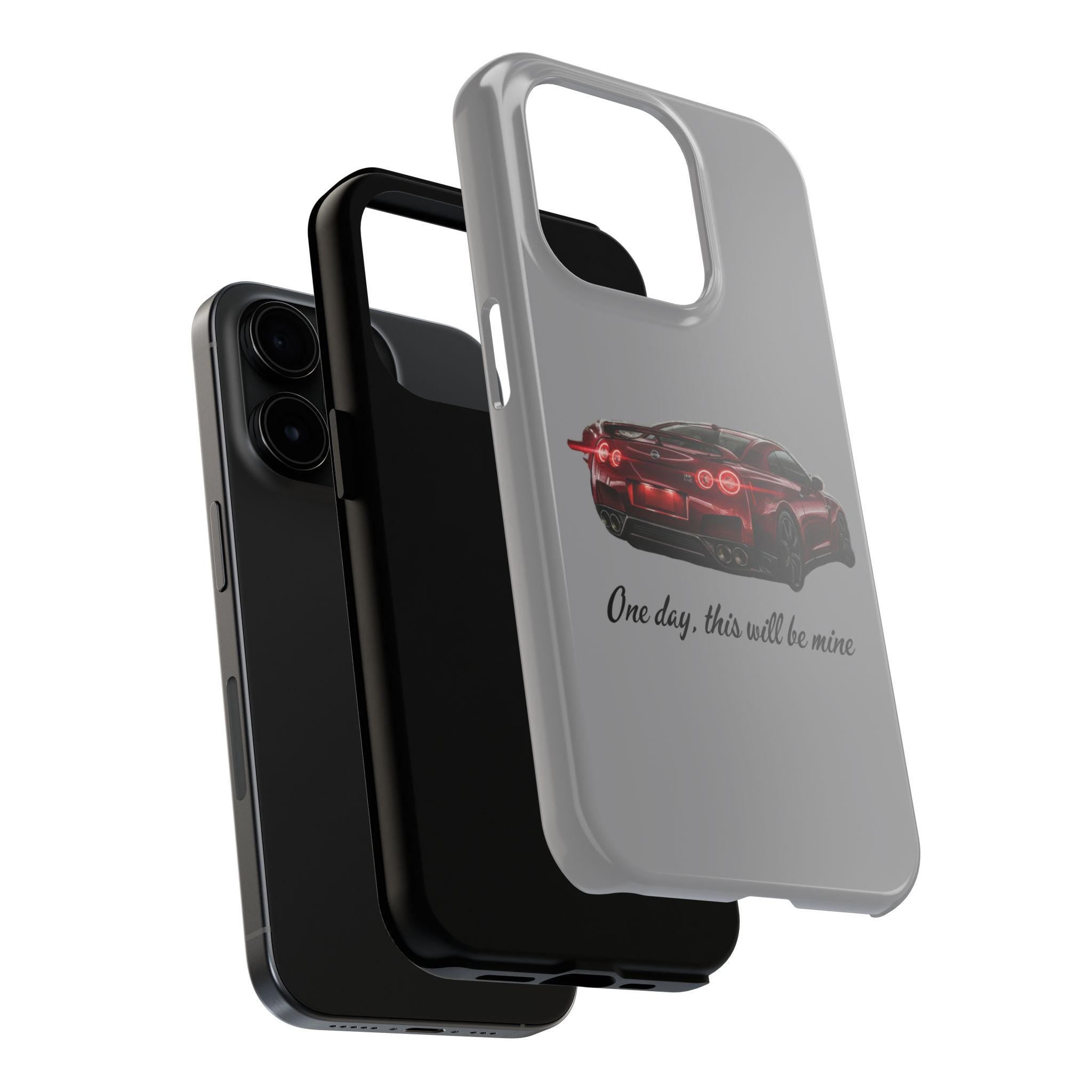 Red Sports Car illustration Tough Phone Case | 'One day, this will be mine'