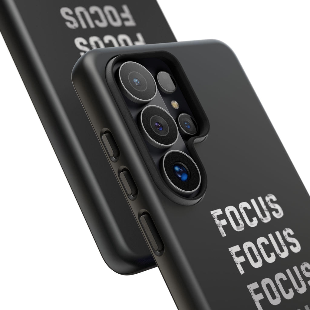 FOCUS repeated text phone case | motivational typography iPhone case