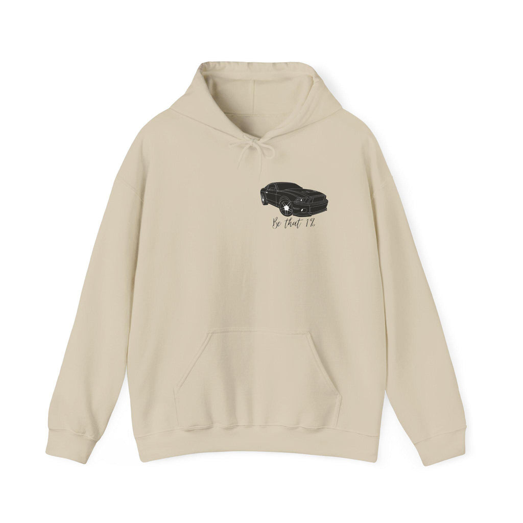 Black Car Sketch Hoodie | Minimal Vintage Muscle Car Illustration