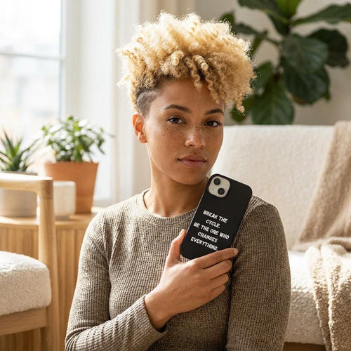 Break the Cycle Quote phone case | Slim Case