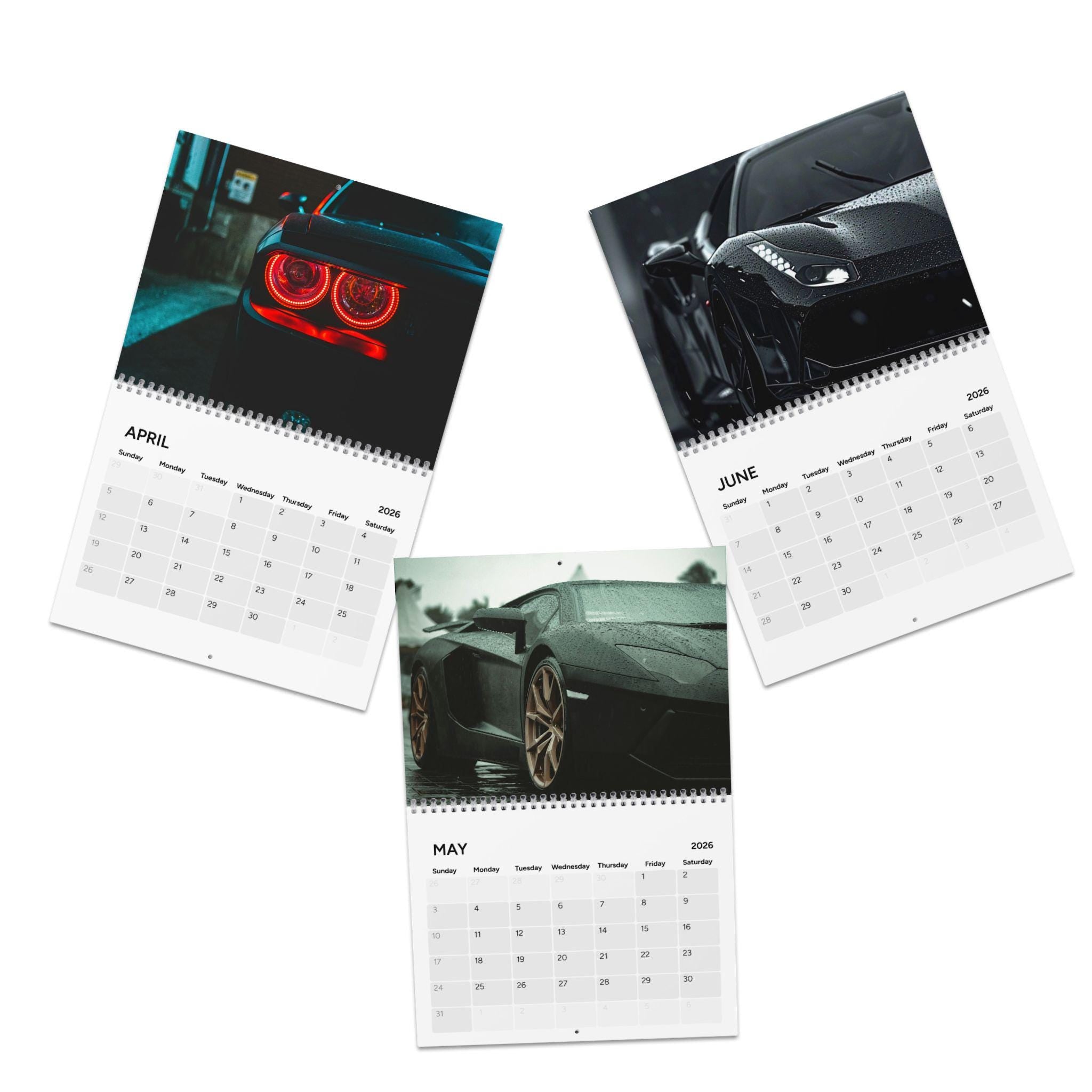 Motivational Luxury Car Photo Calendar 2026 | Wall Calendar