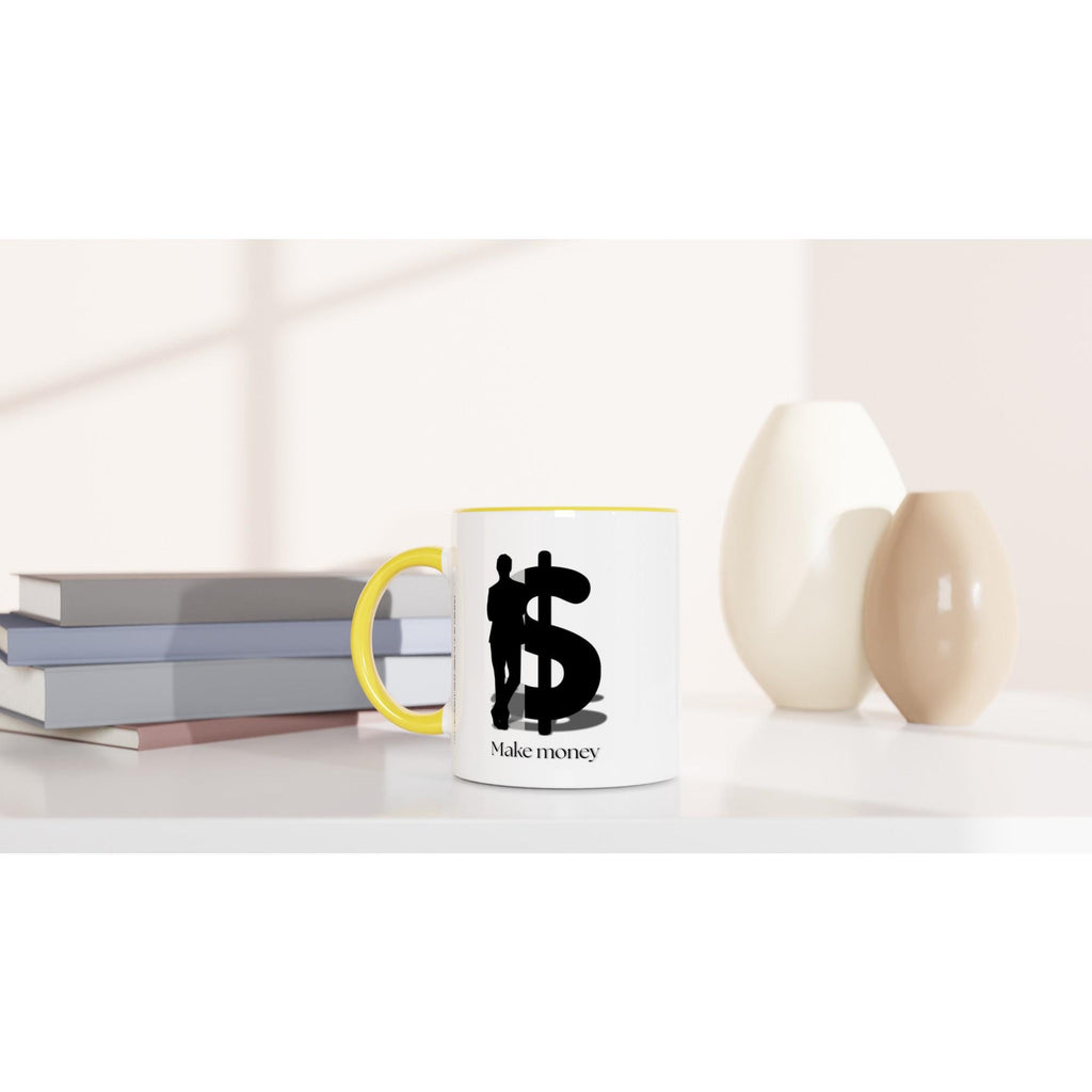 White 11oz Ceramic Mug with Color Inside