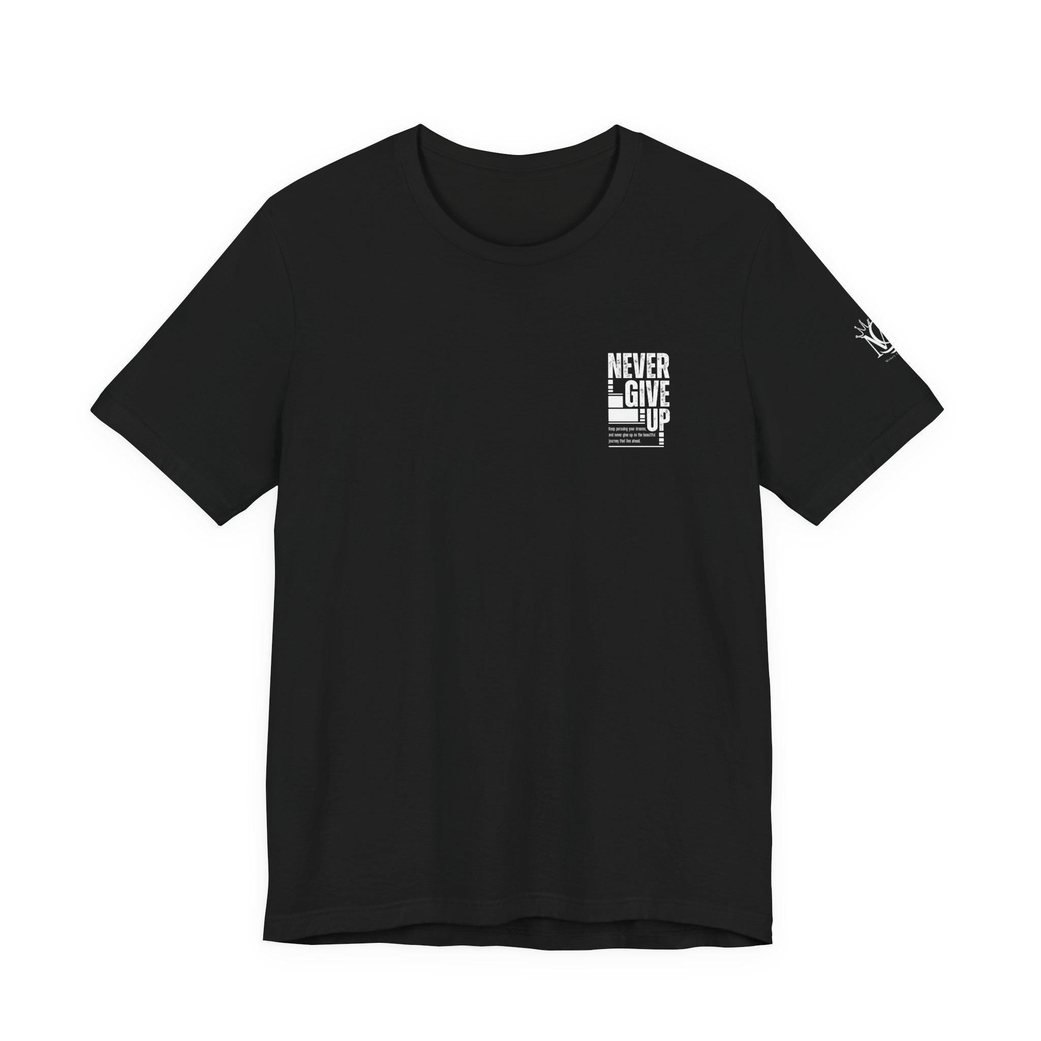 Never Give Up Typography T-Shirt | Motivational Chest Print